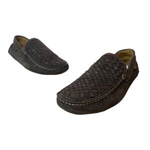 Johnston & Murphy Men's Dark Brown Suede Wooven Driver Mizell Sz 12M